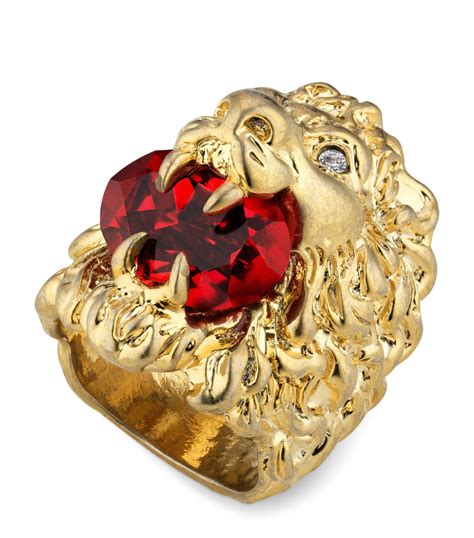 lion ring gucci|gucci heart and cross ring.